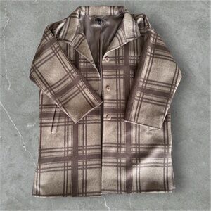 Eileen Fisher Suri Alpaca and Wool Plaid Coat